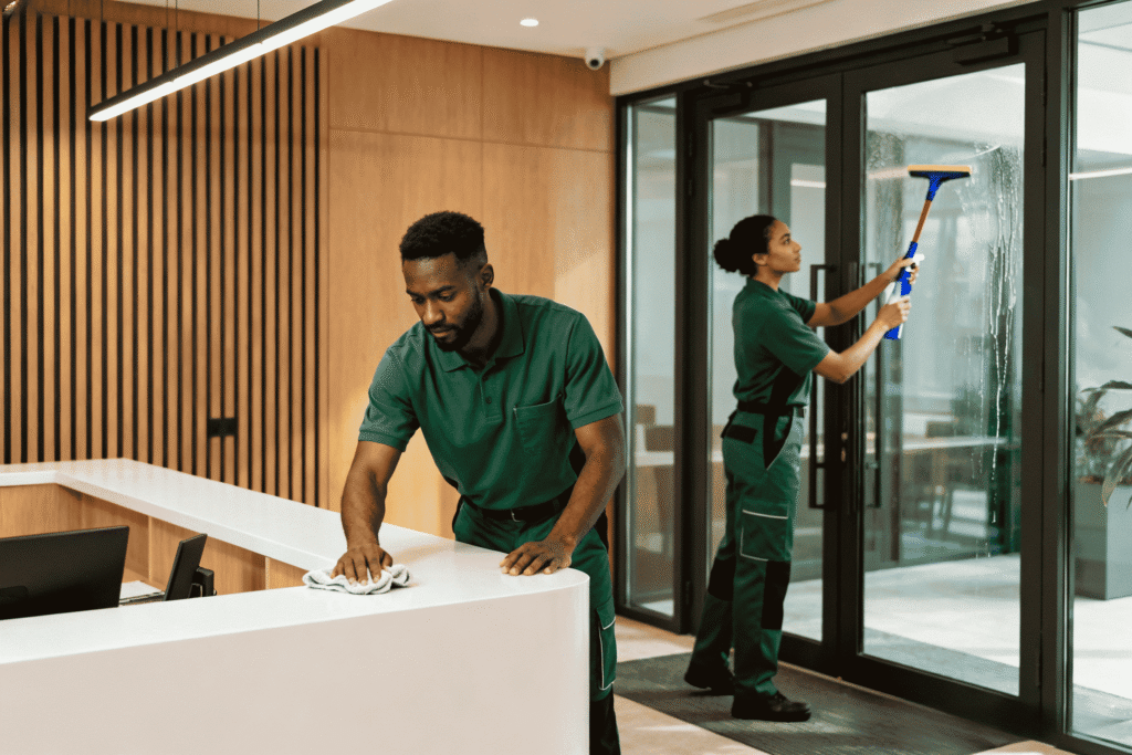 Cleaners working in a residential in New Zealand